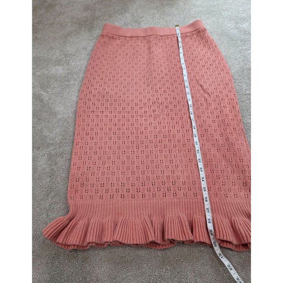 Lauren Conrad XXL Pink Knit Skirt With Ruffle Hem - Picture 8 of 8